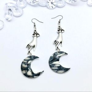 ❤️SALE~Large Marble Moon Earrings